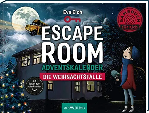 Escape Room Adventskalender: Die Weihnachtsfalle - Humoristischer Escape-Room-Adventskalender für Kinder mit 24 spannenden Rätseln und Seiten zum Aufschneiden – für ein aufregendes Weihnachtsabenteuer!
