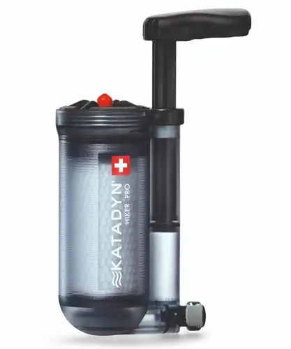 Katadyn Hiker Pro Handpumpe Wasserfilter für Rucksackreisen, Camping, Notfall Survival