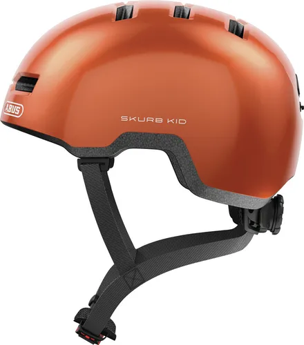 ABUS Kinderhelm Skurb Kid - Robuster Skater-Fahrradhelm für Kinder mit Zopfplatz - Fahrradhelme für Kinder, leichter und sicherer Helm im Skater-Look mit Platz für Zopf – ideal für Mädchen und Jungen, sorgt für Komfort und Schutz.
