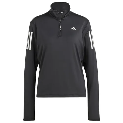 adidas Damen Own The Run Half-Zip Jacket Sweatshirt, Schwarz, M - Laufbekleidung mit regulärer Passform und AEROREADY-Technologie für trockenen Komfort; ideal für aktive Frauen, die Wert auf Nachhaltigkeit legen.