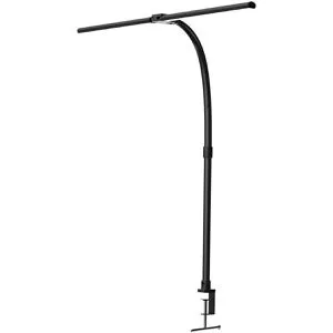 Luxula Schreibtischlampe LX700155 - Dimmbar mit Tischklemme - Tischleuchten mit 800 Lumen und 5-stufig einstellbarer Lichtfarbe für optimale Ausleuchtung. Ideal für Home Office oder Hobbyräume.