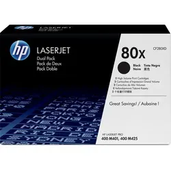 HP Toner CF280XD 80X schwarz - Hochleistungs-Toner für bis zu 13.800 Seiten, optimale Druckqualität für HP LaserJet Pro 400 Series