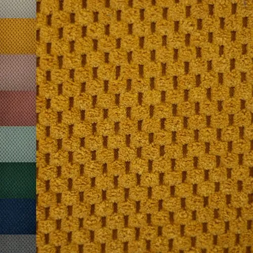 MAGAM-Stoffe Barcelona weicher Deko Polster Taschen Cord Samt Meterware ab 50cm (02. Gelb)