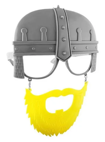 Sun Staches Kostüm Partybrille Ritter, Lustige Brille mit Bart