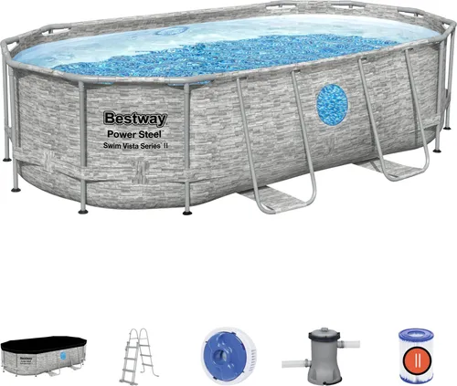 Bestway Oval Pool Set 4,27 m x 2,50 m x 1,00 m in braun von Bestway
