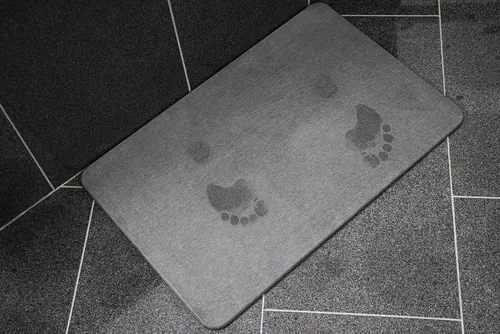 Conmetall Meister Badematte Kieselgur Badematte 60x39cm Naturmaterial Antibakteriell Rutschfest