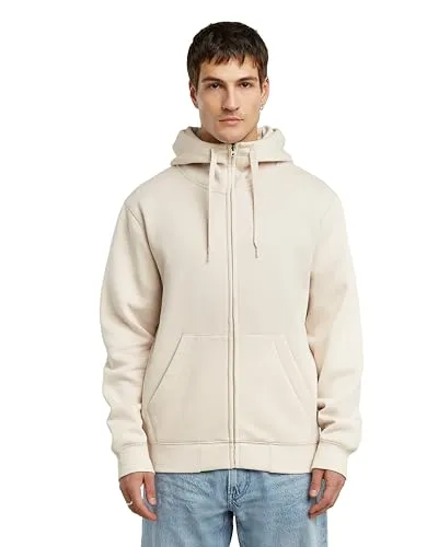 G-STAR Premium Basic Kapuzensweatjacke - Modische Zip Hoodie für Herren, kuschelig warm mit verstellbarer Kapuze und hohen Tragekomfort – ideal für Sport und Freizeit.