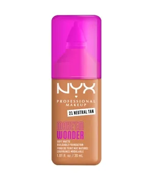 NYX Professional Makeup Make 'EM Wonder Soft Matte Flüssige Foundation 30 ml Nr. 21 - Neutral Tan