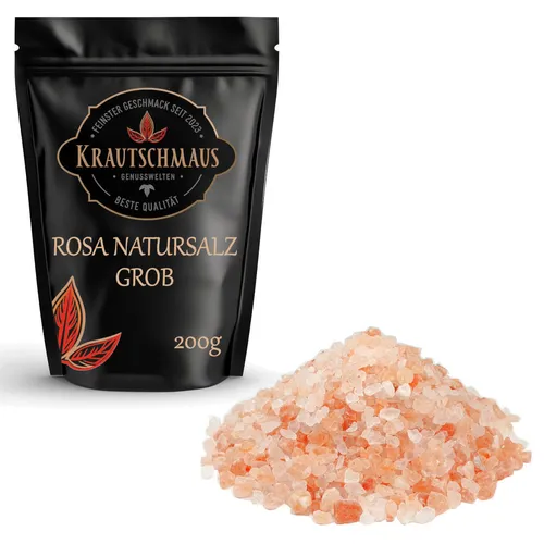 200g Rosa Natursalz grob bekannt als Himalaya Salz aus Pakistan Kristallsalz