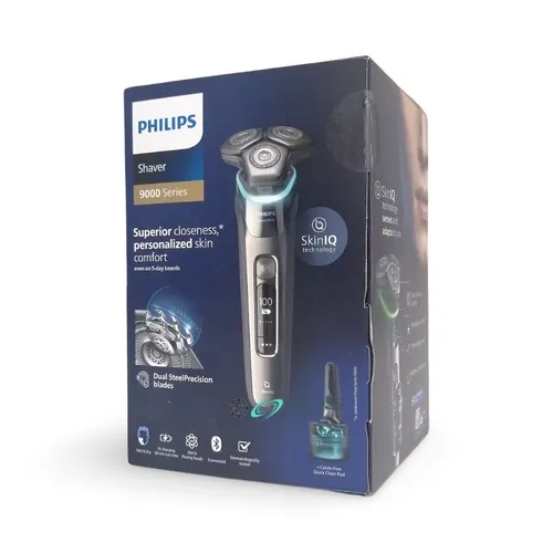 Philips Series 9000 Nass- Trockenrasierer S9974/55 - Grau, Neu - Herrenrasierer mit innovativer Technologie für eine gründliche und sanfte Rasur, ideal für empfindliche Haut.