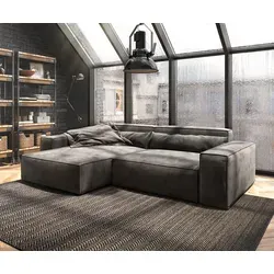 DELIFE Eckcouch Sirpio XL Mikrofaser Khakibraun 270x170 cm von Delife