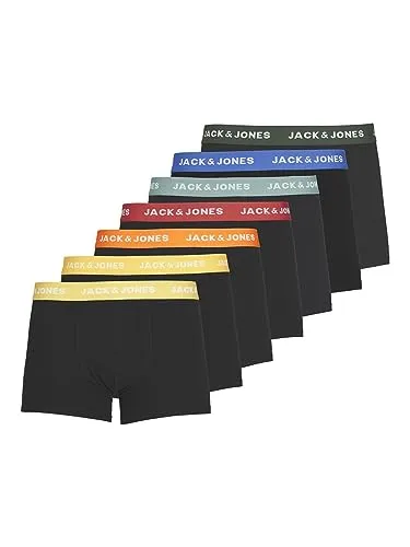 Jack& Jones Boxershorts 7er-Pack JACVITO - Herrenunterhosen aus hautfreundlichem Baumwoll-Stretch, 7er Pack für optimalen Komfort und Passform im Alltag.