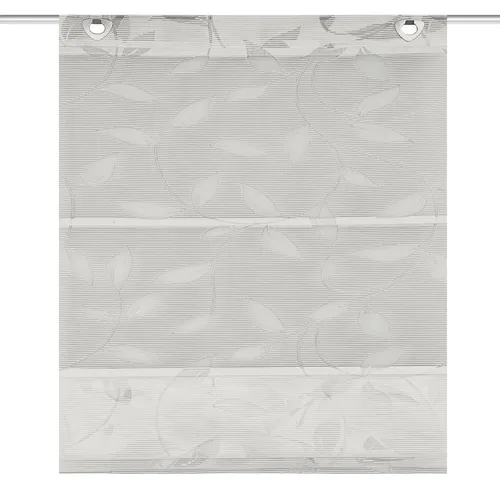 HOME WOHNIDEEN Magnetrollo RANA Ausbrenner Bambus - Modisches Seitenzug-Rollo in Bambus-Optik, halbtransparent und kinderfreundlich ohne Zugschnüre. Inklusive hochwertiger Metall-Fensterhaken für einfache Montage. Größe: 130 x 60 cm.