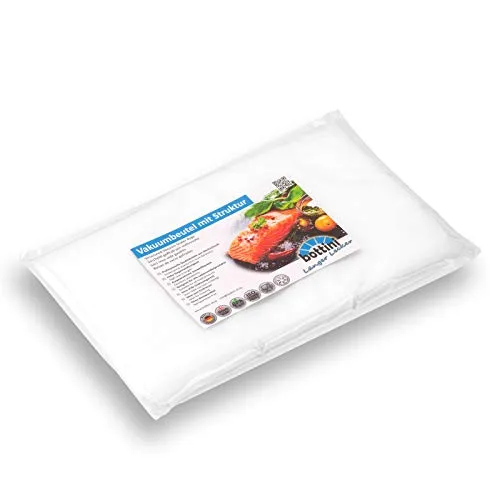 Bottini Vakuumierbeutel 200 Stück 25 x 40 cm - Folienbeutel für alle Vakuumierer, besonders durchstoßfest und BPA-frei, ideal für die längere Lagerung von Lebensmitteln ohne Qualitätsverlust.