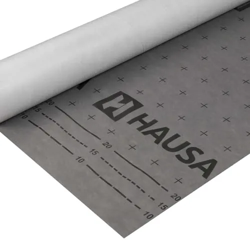 Unterspannbahn 100g/m² flexible dreilagige hochdiffusionsoffene Unterdeckbahn 7x1,5mx50m (525m²) reißfest witterungsbeständig ohne Selbstklebestreifen wasserdicht Schalungsbahn HAUSA Classic HU100