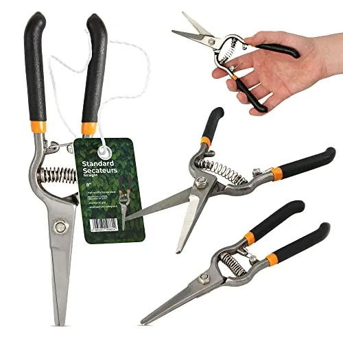 Gartenschere Standard 8'' Gartenschere Edelstahl Bypass Gerade Klinge Ergonomischer Rutschfester Griff Beschneiden Pflanzenpflege Gartenarbeit Unverzichtbar