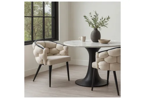 HTI-Living Esszimmerstuhl Alsen Schwarz Beige in beige von HTI-Line