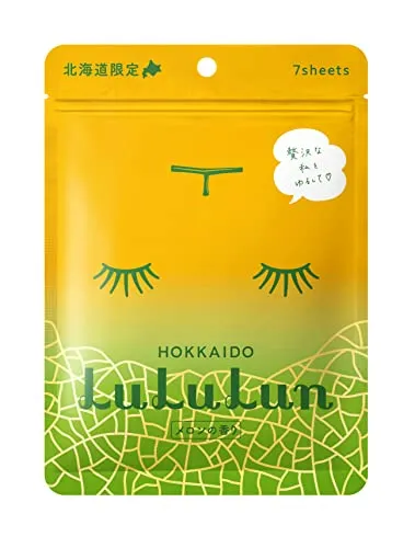 Lululun Premium Sheet Face Masks - Feuchtungsspendendes, nährendes Gesichtmasken-Set mit Melonenöl aus Hokkaido - japanese Hauptpflege für den täglichen Gebrauch (7 Sheets)