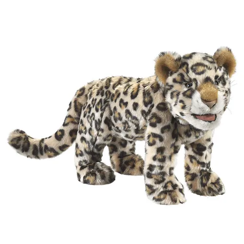 Folkmanis Handpuppe Leoparden-Baby - Puppen & -Spielsets, weiche Handpuppe für fantasievolles Spielen, ideal für Kinder und Erwachsene