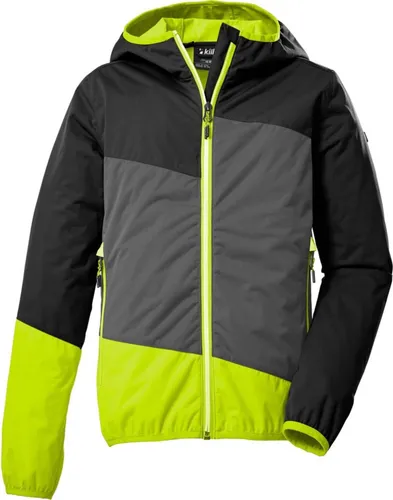Killtec Funktionsjacke für Kinder - Schwarz, 10.000mm Wassersäule - Outdoorjacke für Jungen und Mädchen, packbar und wasserabweisend mit 10.000 mm Wassersäule. Ideal für Abenteuer im Freien, modisch mit reflektierenden Elementen und elastischen Bündchen.