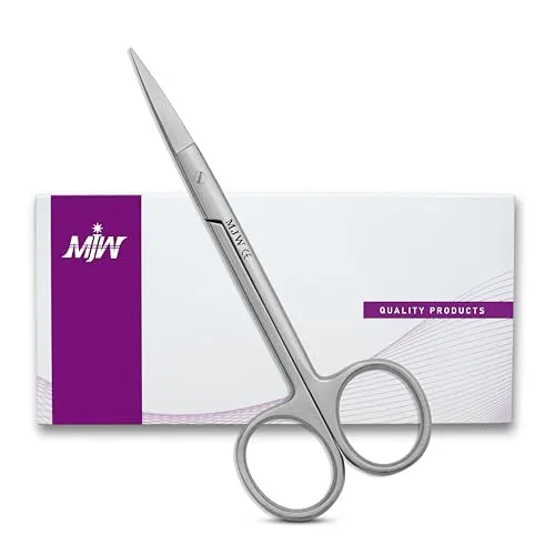 MJW Nagel- und Zehennagelschere – Gerade Präzisionsschere aus Edelstahl für Finger- und Zehennägel, Maniküre, Pediküre und Nagelpflege