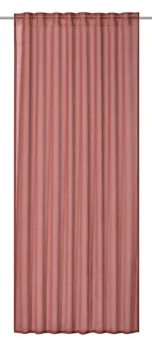ELBERSDRUCKE Vorhang Gardine mit verdeckten Schlaufen Air rot halbtransparent 255x140cm (1 St), halbtransparent