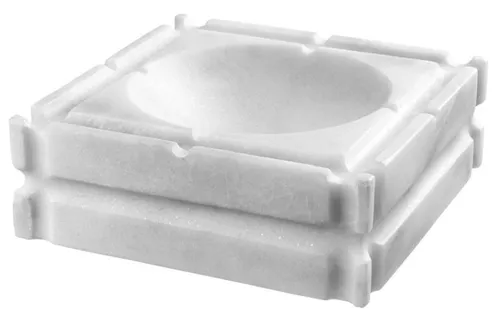 Eichholtz Luxus Marmor Aschenbecher Weiß in weiß von Eichholtz