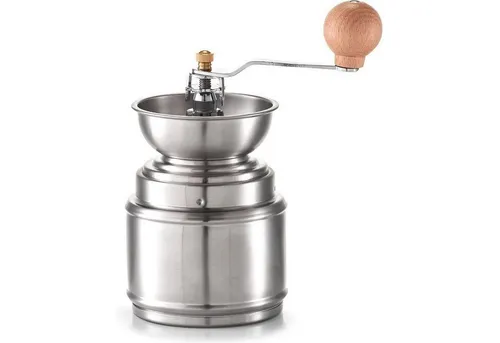 HAC24 Kaffeemühle Handkaffeemühle Kaffee Mühle Mahlmaschine Mahlgradeinstellung, Kegelmahlwerk, Manuell, Edelstahl mit Keramikmahlwerk