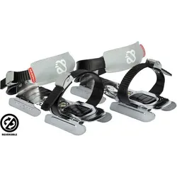 Nijdam Gleitschuhe Kinder verstellbar 24-34 Schwarz-Rot