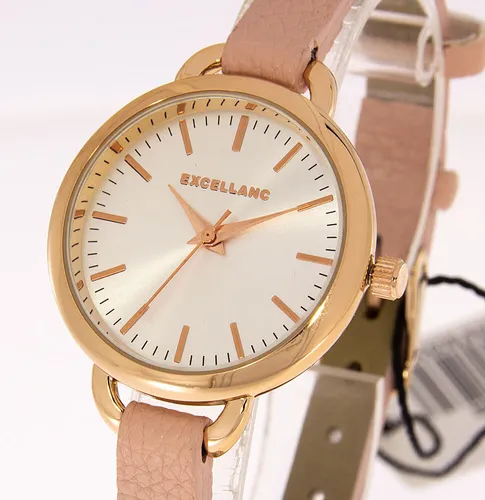 Damenuhr Excellanc Uhr Farbe rosegold apricot 38,5mm elegantes Design
