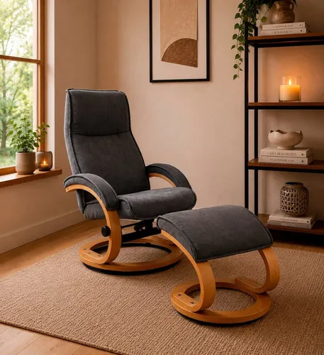 Home affaire Relaxsessel Paris mit Hocker