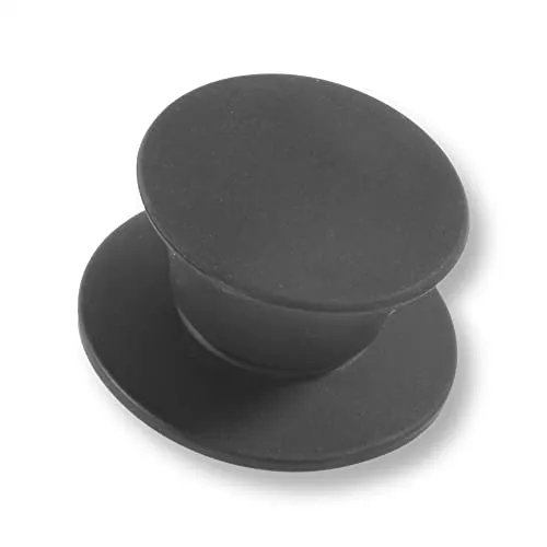 Kerafactum® universal Silikon Ersatzgriff Deckel Deckelgriff Topfdeckel Ersatz Griff Knauf passend für Glasdeckel Universal-Ersatz-Knopf hitzebeständiger Silikon-Griff runder Handgriff 1 x grau