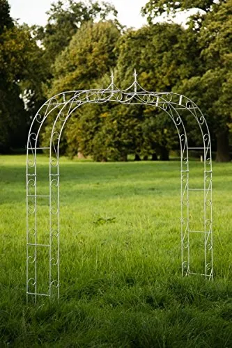 KUHEIGA Rosenbogen 10mm Massiveisen Breite: 240cm Verzinkt Zink Rankbogen aus Metall