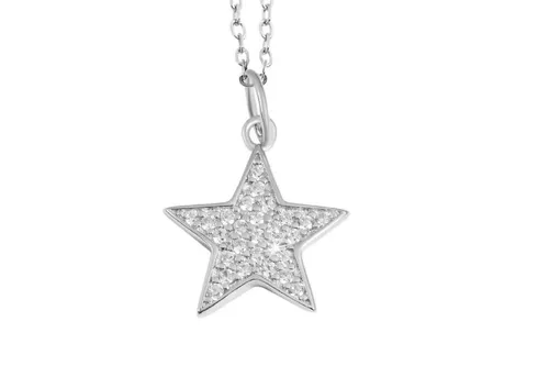 Adelia´s Kettenanhänger Damen Anhänger Stern aus 925 Silber 5,13 cm