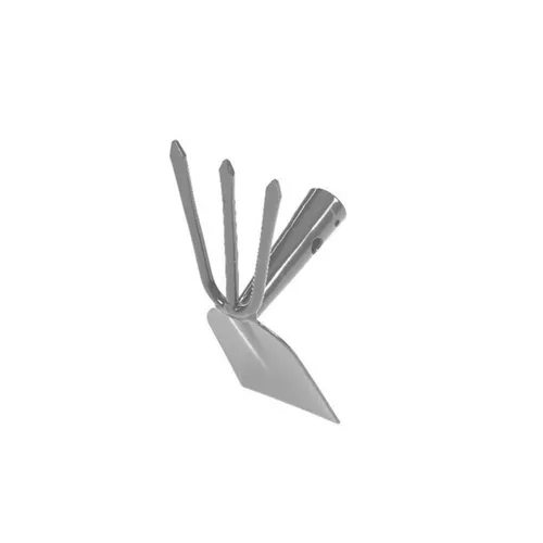 XCLOU Doppelhacke Doppelhacke 3 Zinken, Stahl, silber, 1 St.