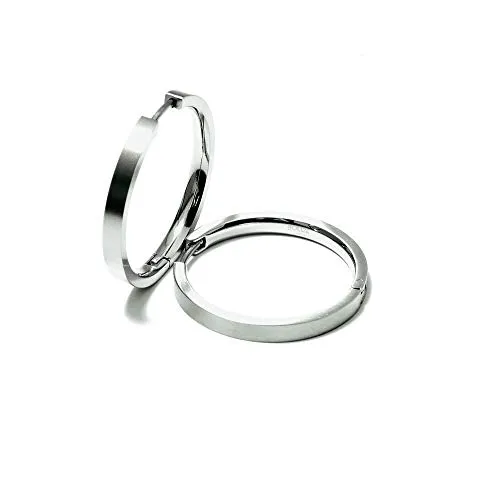 Boccia Damen-Creolen Titanium Titan mattiert von Boccia Titanium