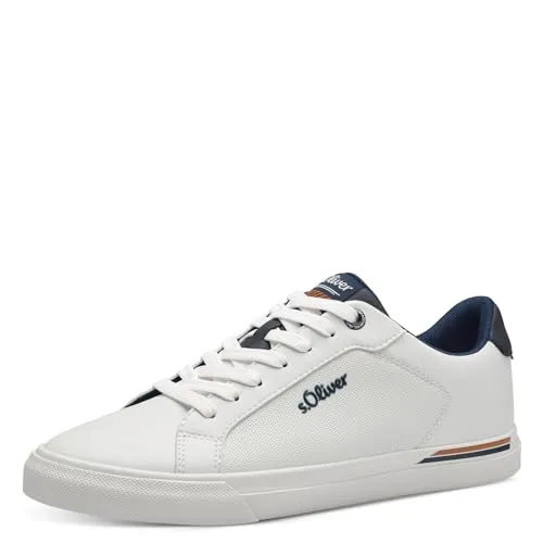 s.Oliver Schnürer Schnürschuh Weiß 41 EU - Sneaker in Größe 41 EU, mit 2 cm Absatzhöhe, aus hochwertigem Synthetik und Textil für optimalen Tragekomfort, ideal für den täglichen Einsatz.