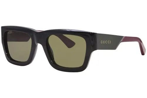 GUCCI Mens GG1668S Sunglasses, Black-Green-Green, 52 von GUCCI