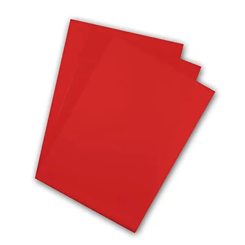 Premium Flex Plotterfolie DIN A4 Textil-Bügelfolie, Farbe:Rot