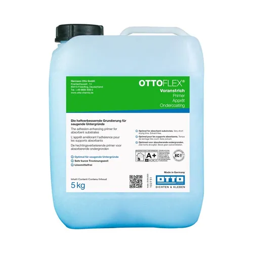 OTTO-Chemie Haftgrund OTTOFLEX Voranstrich Primer für saugende Untergründe - Effektive Vorbehandlung für Flüssigfolie auf saugenden Untergründen wie Gipskarton oder Beton. Lösemittelfrei und mit geprüfter Qualität für zuverlässige Ergebnisse.
