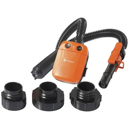 TOOLCRAFT TO-8708859 Elektrische Diesel- und Heizölpumpe 9100 ml/min - Wasserpumpen mit einfacher Bedienung und automatischer Abschaltung, geeignet für Diesel, Benzin und mehr, inklusive 3 Adapter für die meisten Tanks.