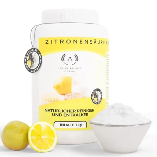 Zitronensäure Pulver 1kg Monohydrat | Natürliche Reinigungsmittel Haushalt Entkalker | Ökologisches Reinigungspulver Reiniger zum Putzen E330 rein