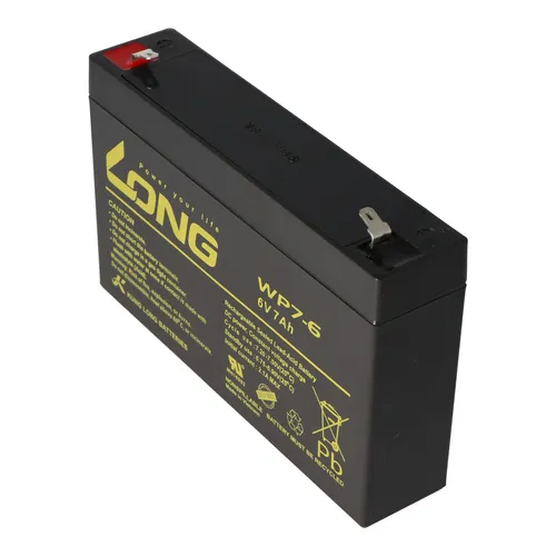 Kung Long WP7-6 Akku Blei 6 Volt 7Ah, Faston 4,8mm
