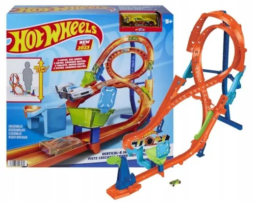 Hot Wheels Trackset mit 1 Fahrzeug – Rennspaß mit 8er-Kurve von Hot Wheels