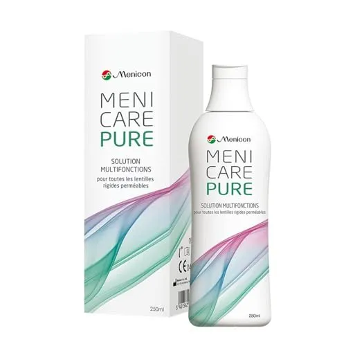 Menicon MeniCare Pure Multifunktionslösung für harte Linsen, durchlässig, 250 ml