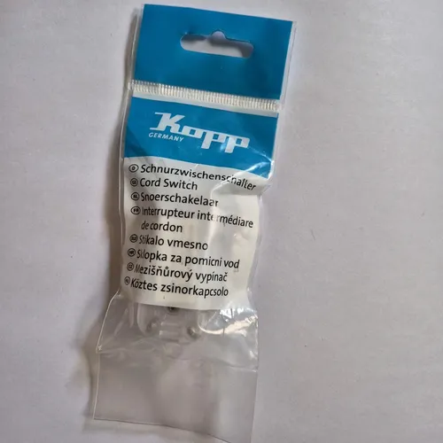 Kopp Schnurschalter transparent 1-polig 6A/250V – Zwischenschalter neu OVP