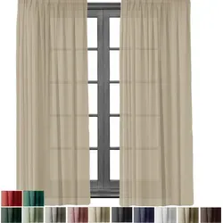 Stück Gardine mit Kräuselband Blickdicht Leinen Look 140x245cm Vorhänge Gardinen Vorhang Universalband für Schiene Champagner 2er Pack - Beige 2