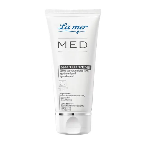 La mer Med Nachtcreme 50ml - Nachtpflege für empfindliche Haut, spendet intensive Feuchtigkeit mit Sheabutter und stärkt die Hautschutzbarriere für ein spürbar glattes Hautgefühl.