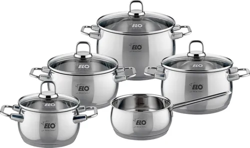 Elo Kochtopf, Edelstahl grau – 5-teiliges Topf-Set von ELO Stahlwaren GmbH