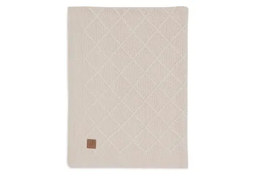 Jollein Decke Wiege 75x100 cm Check Knit Oatmeal Sand von Jollein